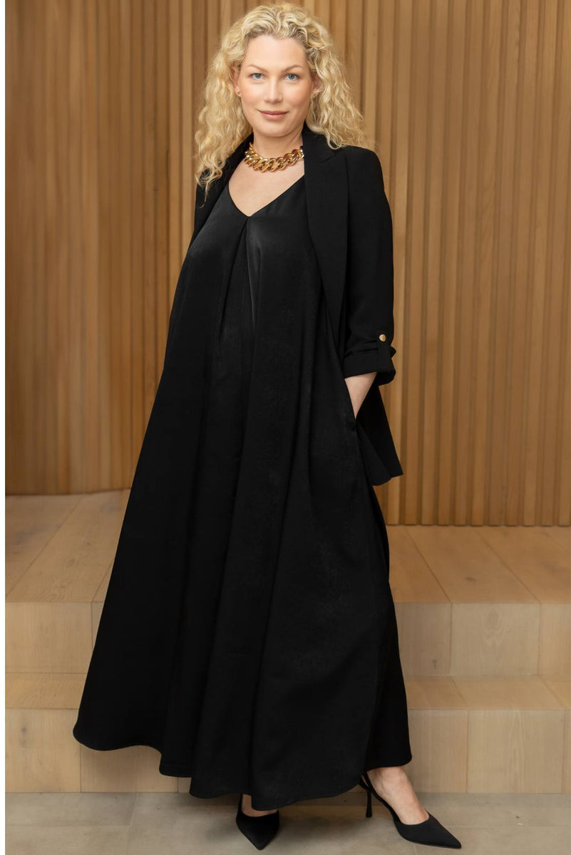 Black Maxi Trapeze Dress  Something a bit Different
