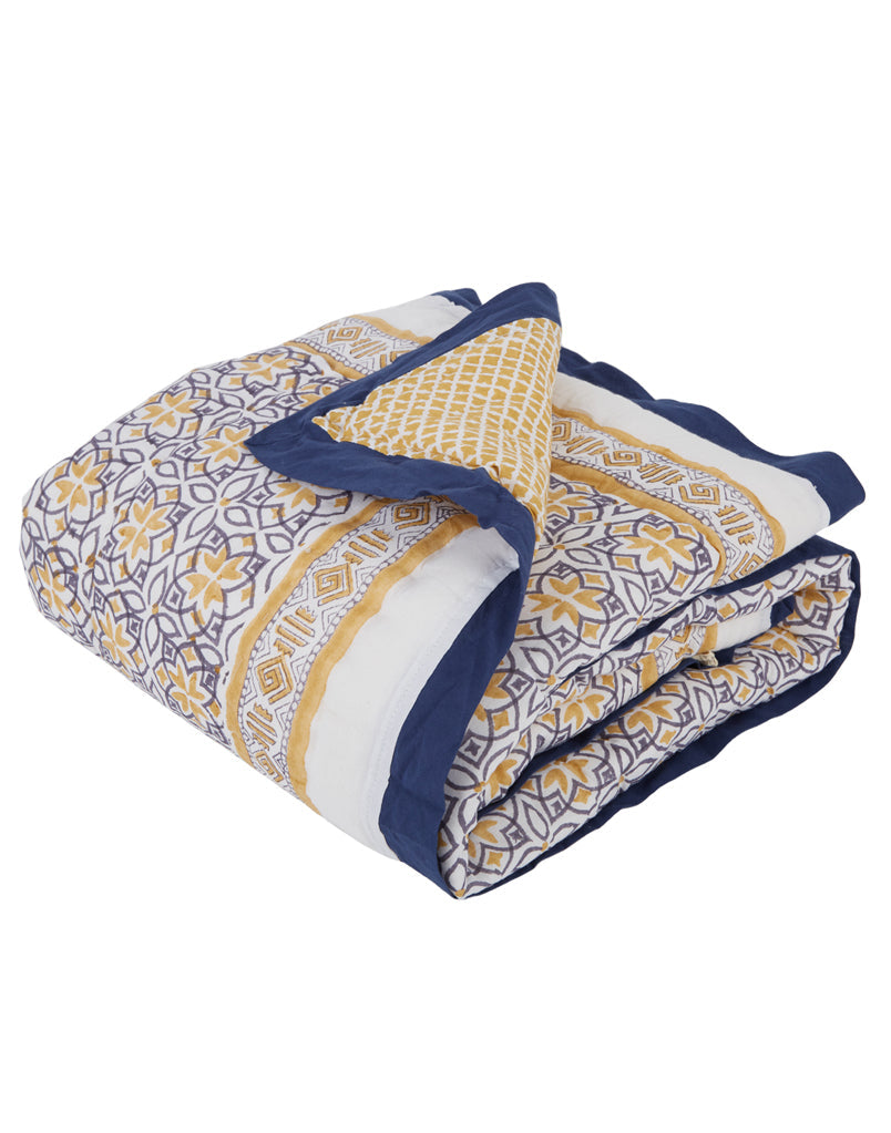 Seminyak Blue Cotton Quilt Bedding Collection Malabar Baby   