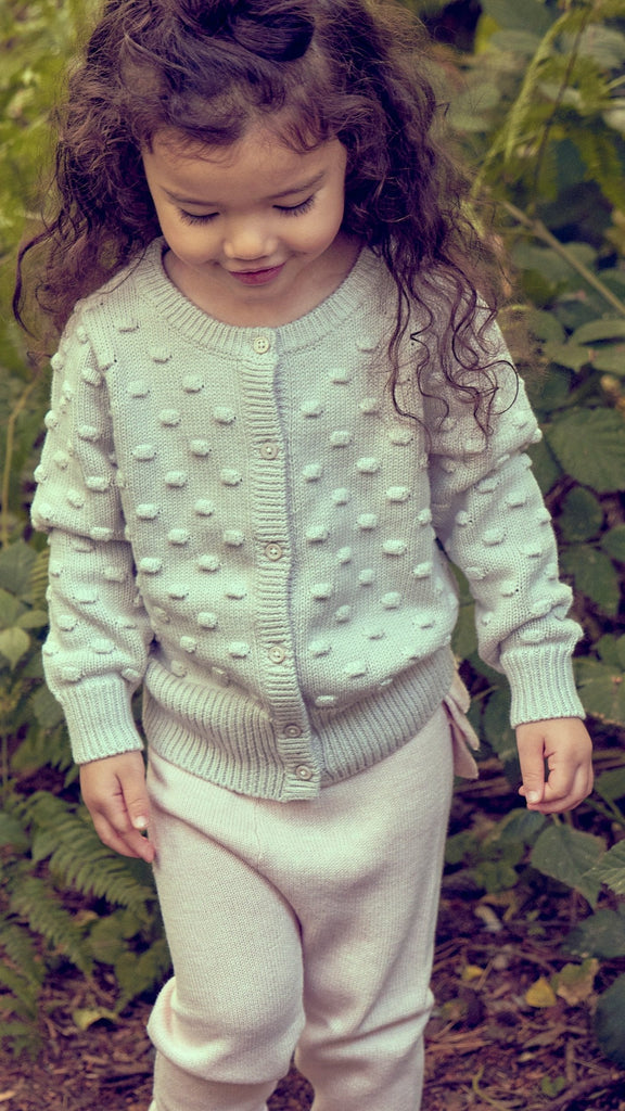 Baby Popcorn Cardigan | Chalk cardigan MIKA & MILO   