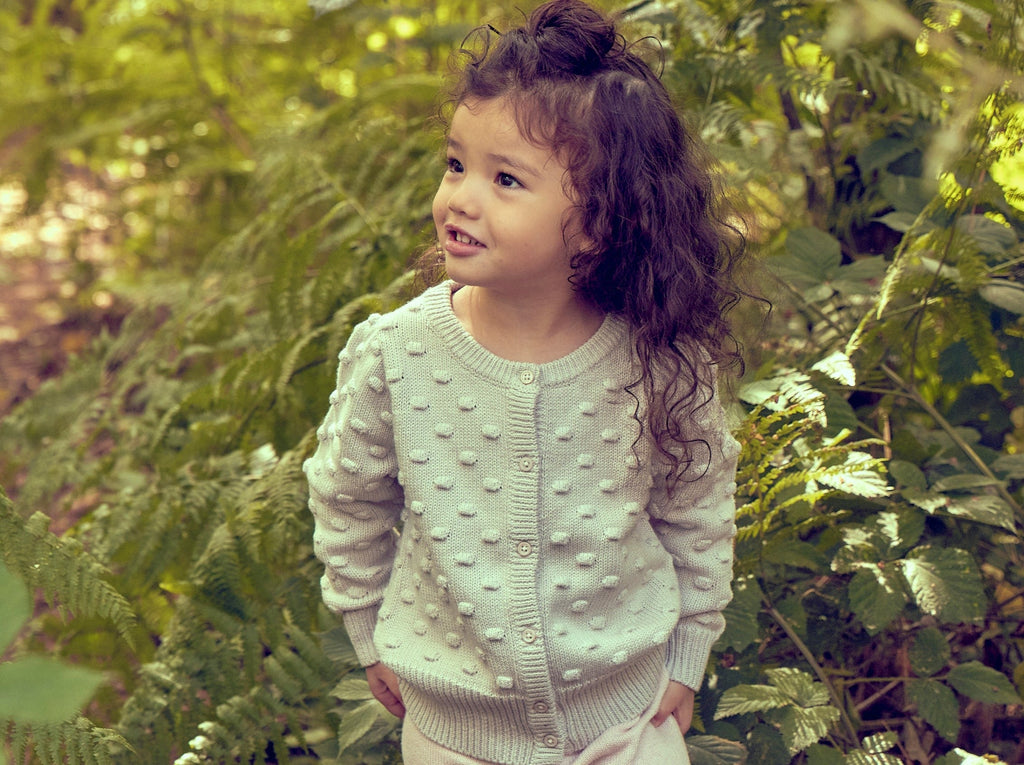 Baby Popcorn Cardigan | Chalk cardigan MIKA & MILO   