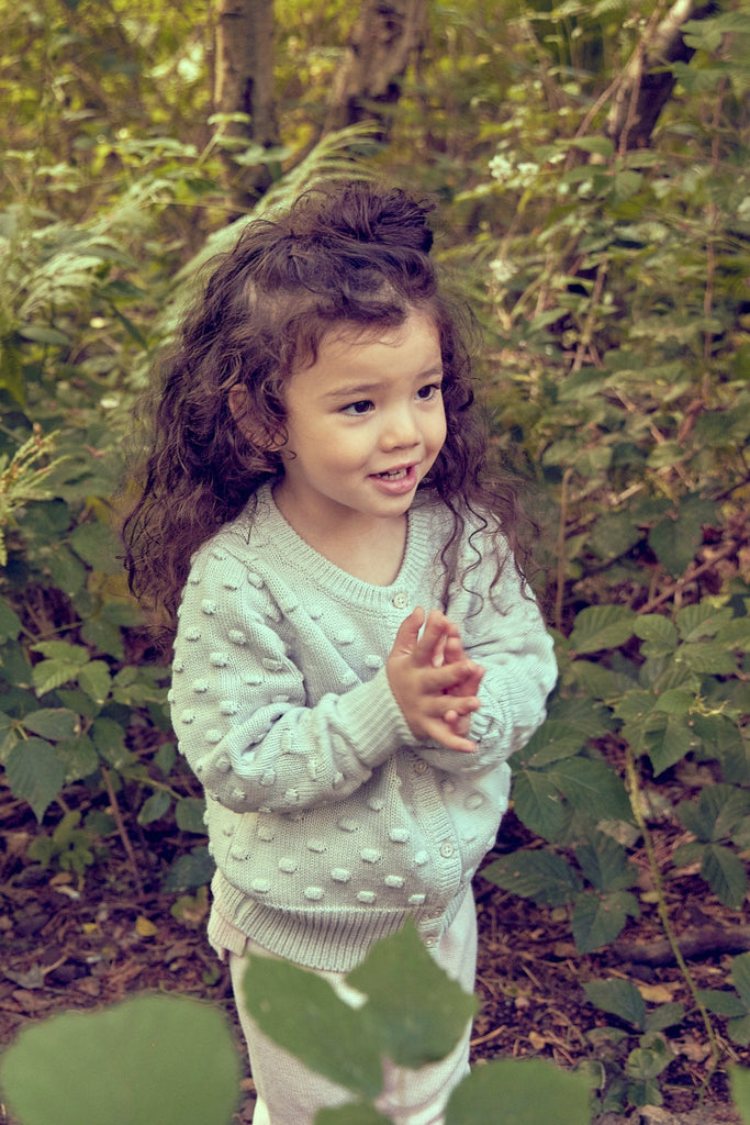 Baby Popcorn Cardigan | Chalk cardigan MIKA & MILO   