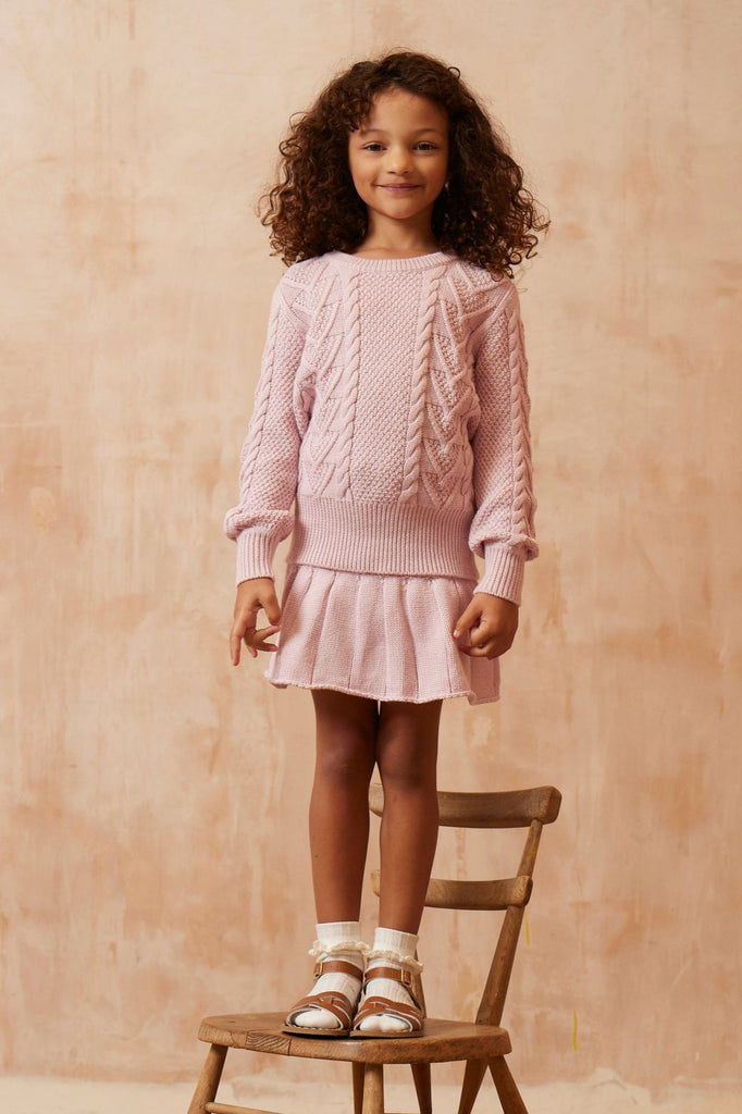 AW24 Cable Chevron Jumper | Lilac Jumper MIKA & MILO   