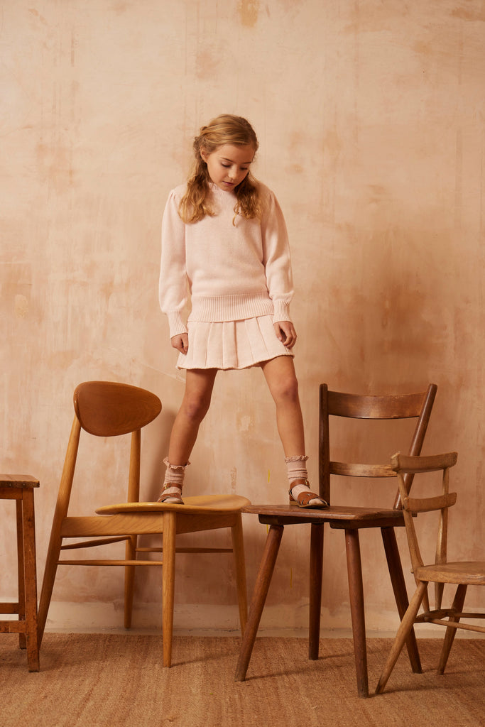 AW24 Ruffled Jumper | Blush Jumper MIKA & MILO   