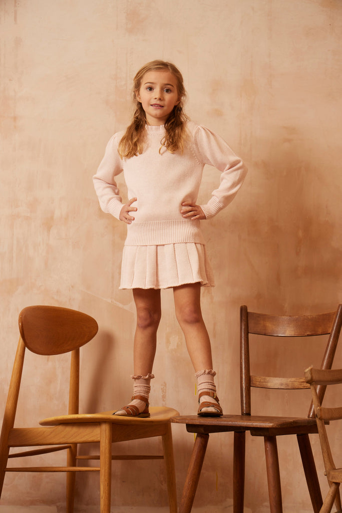 AW24 Ruffled Jumper | Blush Jumper MIKA & MILO   