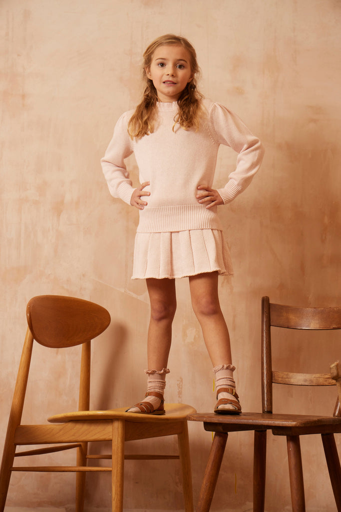 AW24 Ruffled Jumper | Blush Jumper MIKA & MILO   