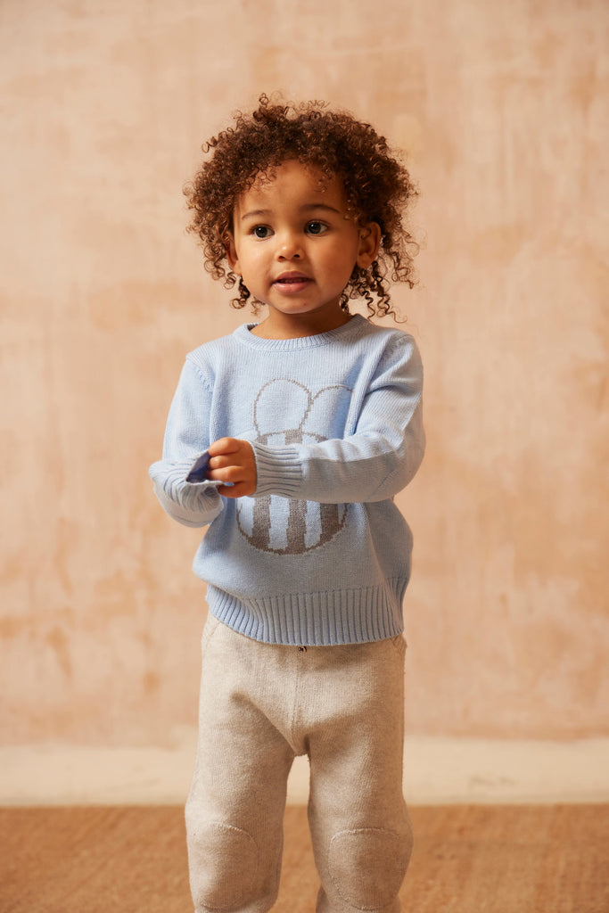 AW24 Baby Pants With Knee Pads | Grey pants Mika & Milo   