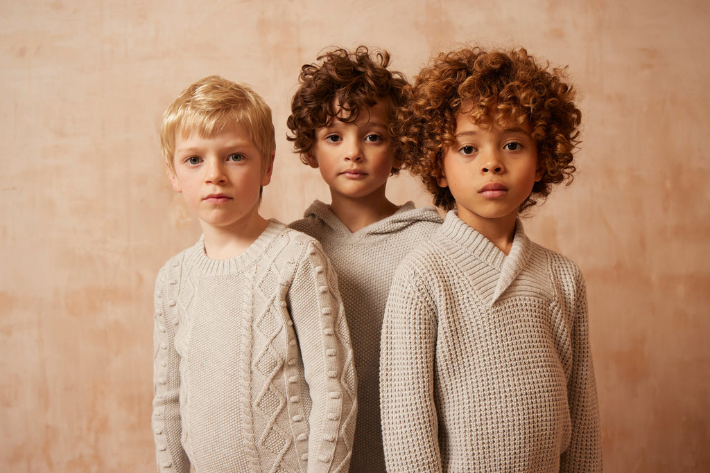 AW24 Cable Popcorn Jumper | Grey Jumper MIKA & MILO   