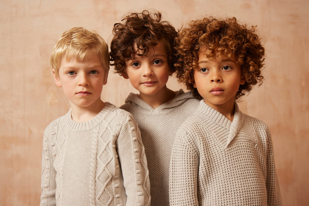 AW24 Cable Popcorn Jumper | Grey Jumper MIKA & MILO   