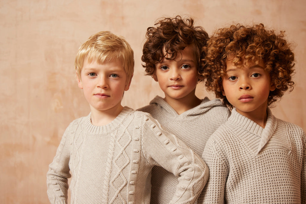 AW24 Cable Popcorn Jumper | Grey Jumper MIKA & MILO   