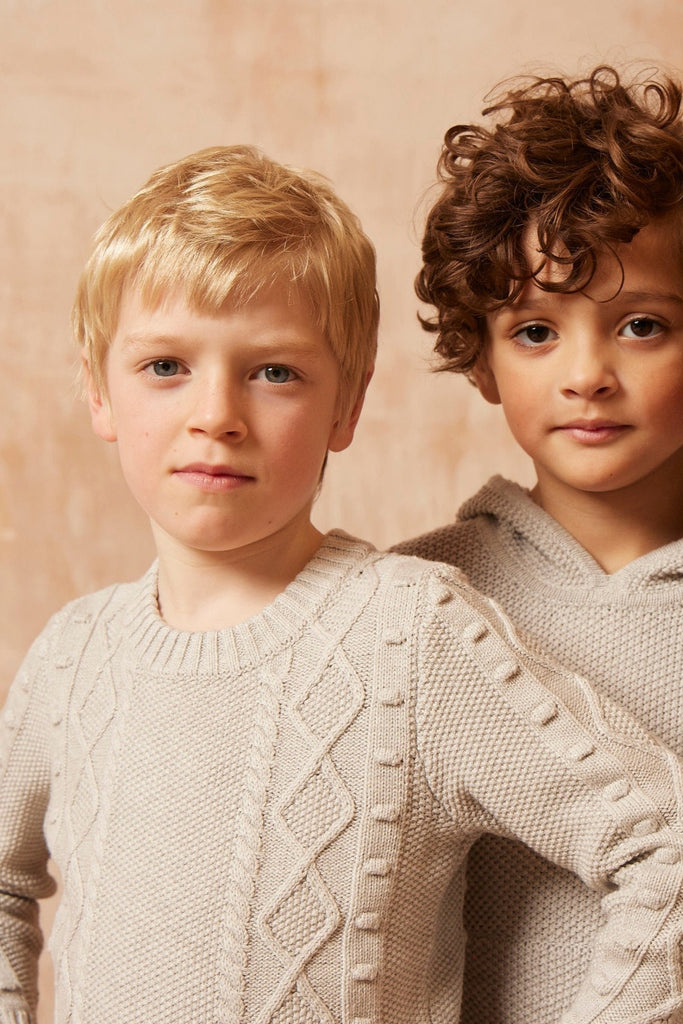 AW24 Cable Popcorn Jumper | Grey Jumper MIKA & MILO   