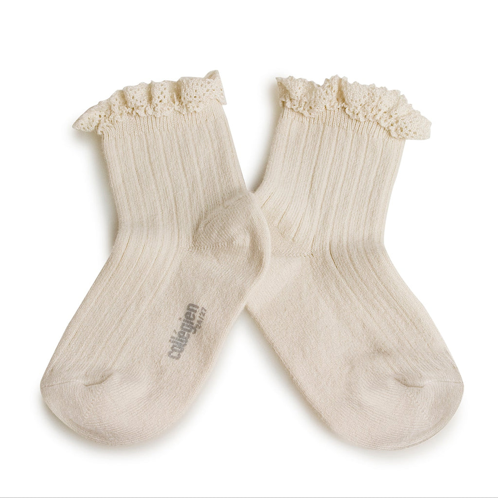 AW24 Lili Short Ribbed Socks With Lace socks MIKA & MILO   