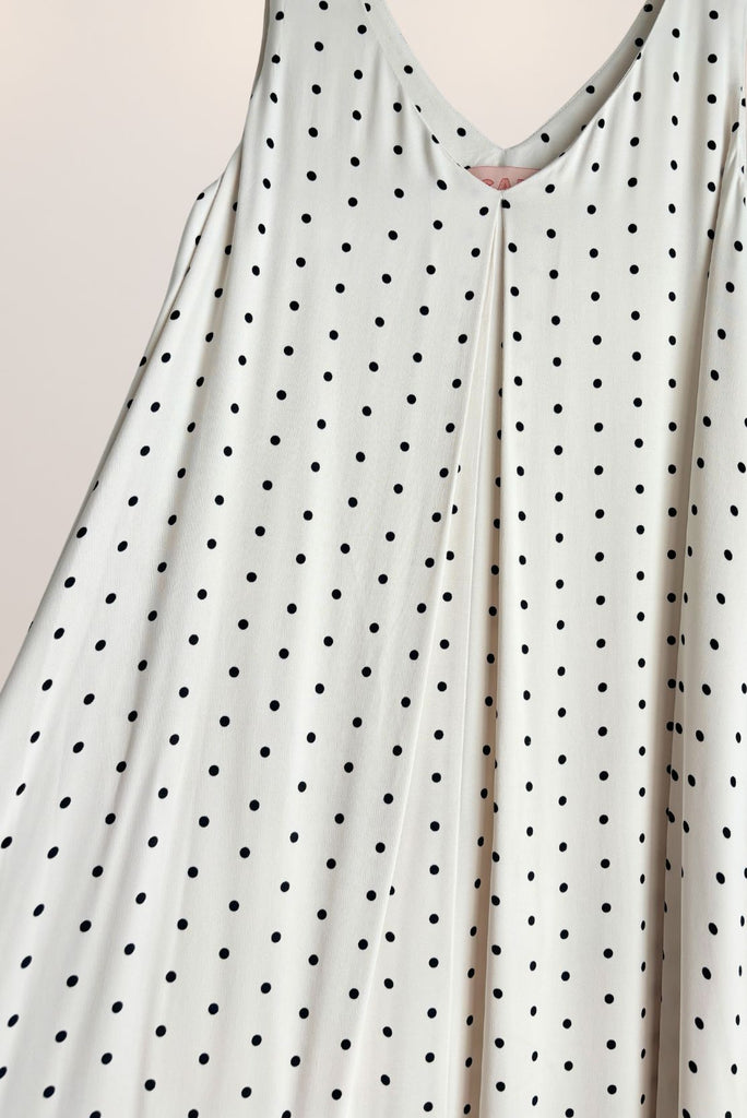 Ivory Dotty A-Line Dress Maternity Dress CARI   