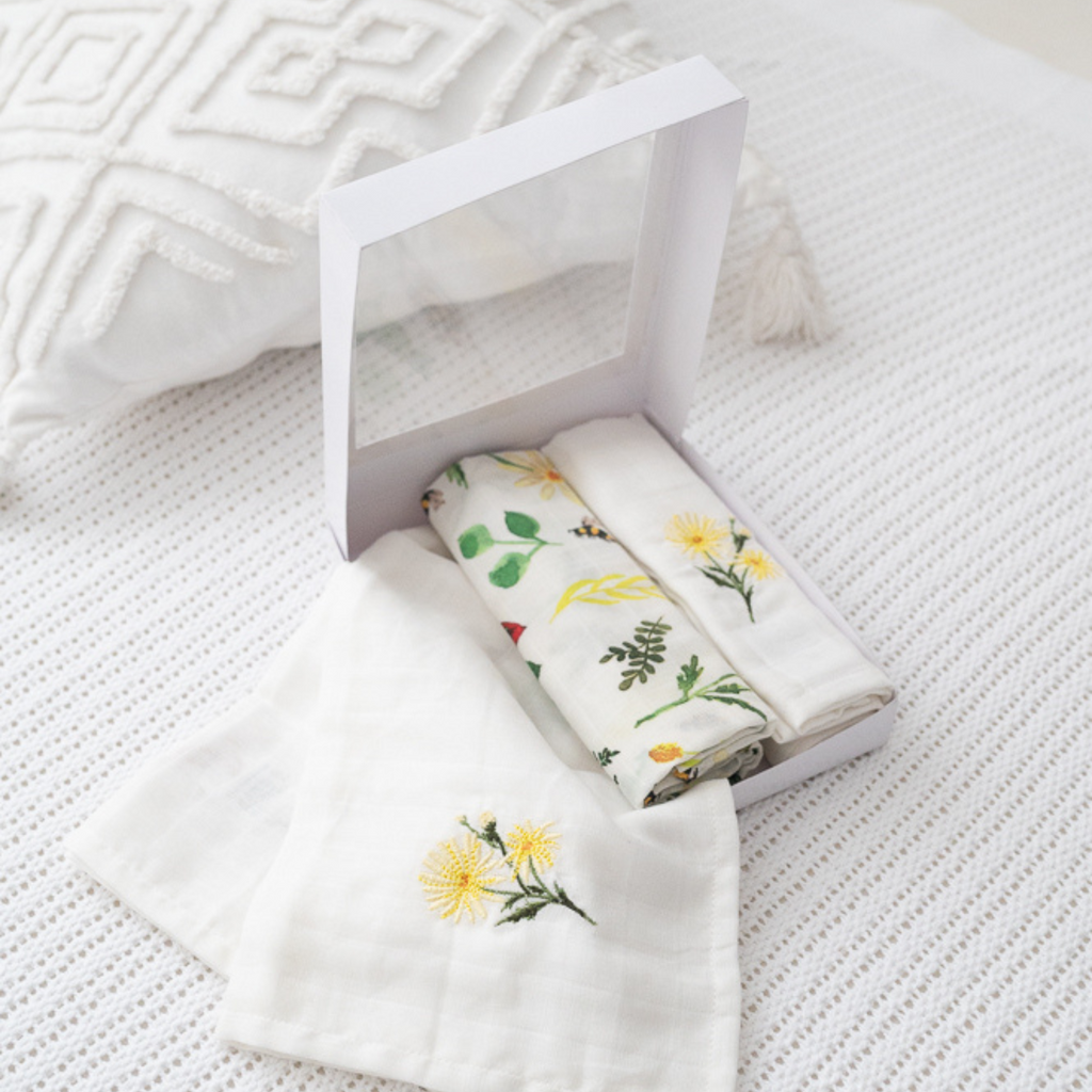 Wild Bee Muslin Swaddle (Set of 3) Muslin Swaddle The Gilded Bird   