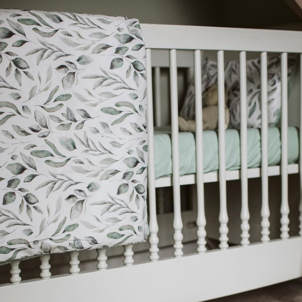 Luxury Cot Bedding Bundle - Waterleaves  Bellamoon   