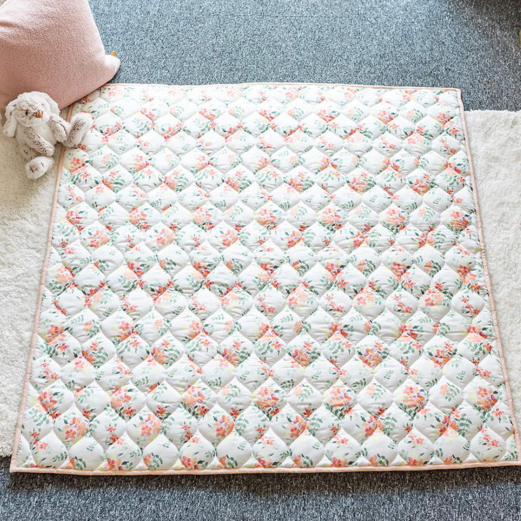 Pretty Stems Quilted Playmat Quilted Playmat The Gilded Bird   