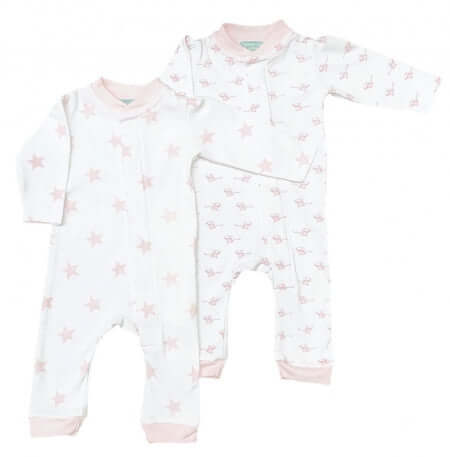 Pink Mouse Romper: Without Feet Babygrow Magnet Mouse   