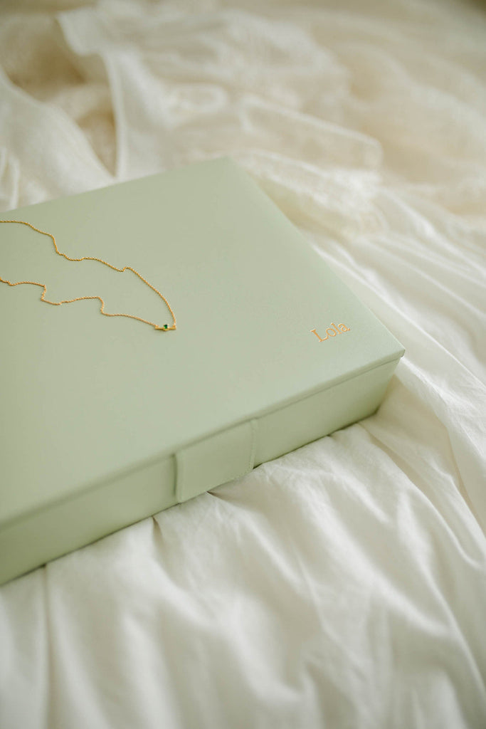 Jewellery Box in Sage Green Jewellery meminio   