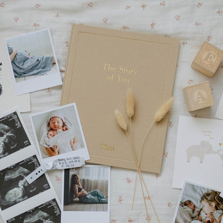 The Story of You, a Baby Memory Book in Oat Journal meminio   