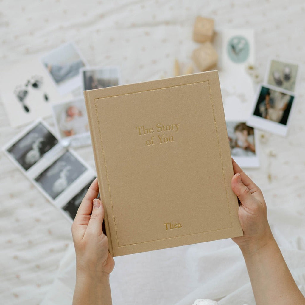 The Story of You, a Baby Memory Book in Oat Journal meminio   