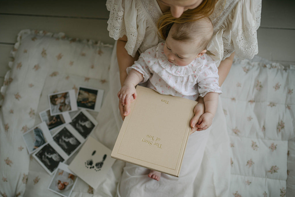 The Story of You, a Baby Memory Book in Oat Journal meminio   