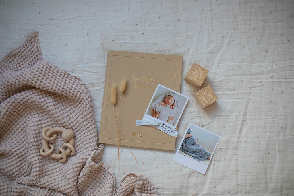 The Story of You, a Baby Memory Book in Oat Journal meminio   