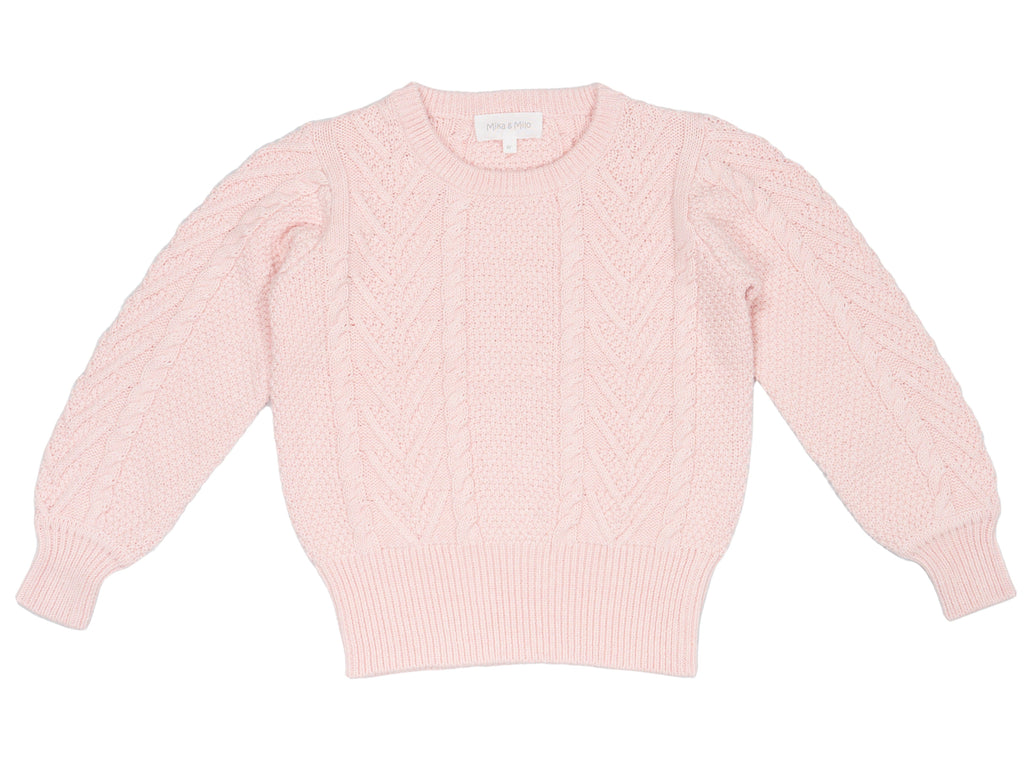 AW24 Cable Chevron Jumper | Blush Jumper MIKA & MILO   