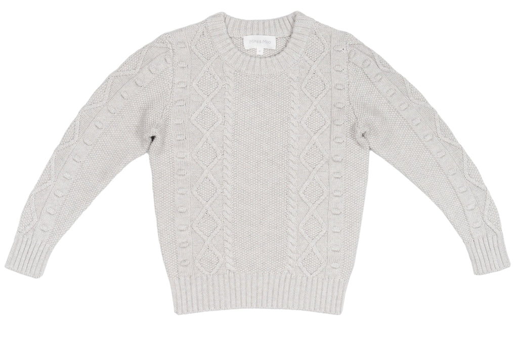 AW24 Cable Popcorn Jumper | Grey Jumper MIKA & MILO   