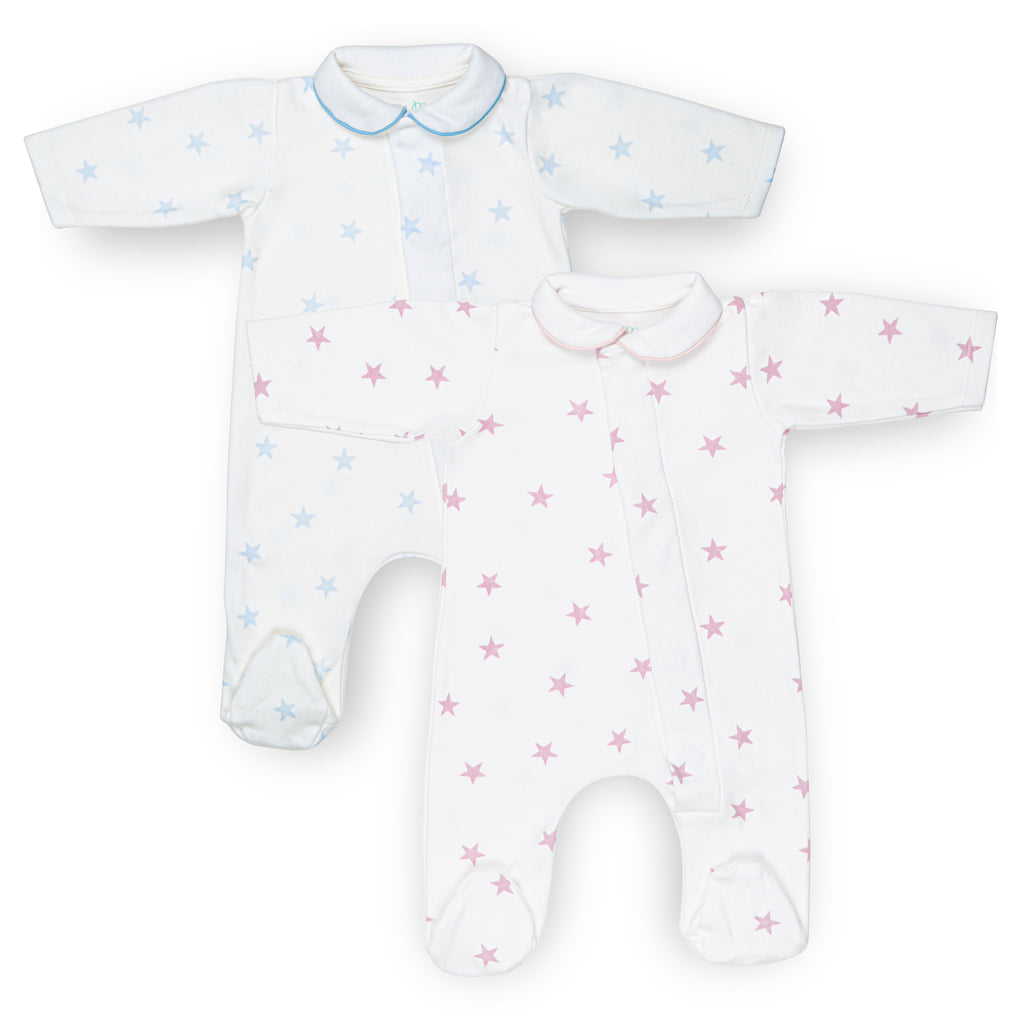 Star Print Cotton Onesie in Raspberry Pink Baby Gift Sets Magnet Mouse   