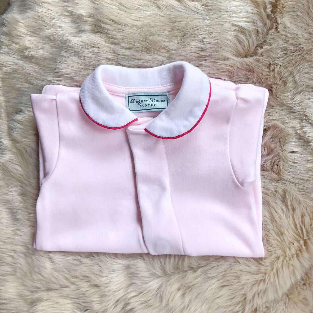 Classic Pink Cotton Onesie Babygrow Magnet Mouse   