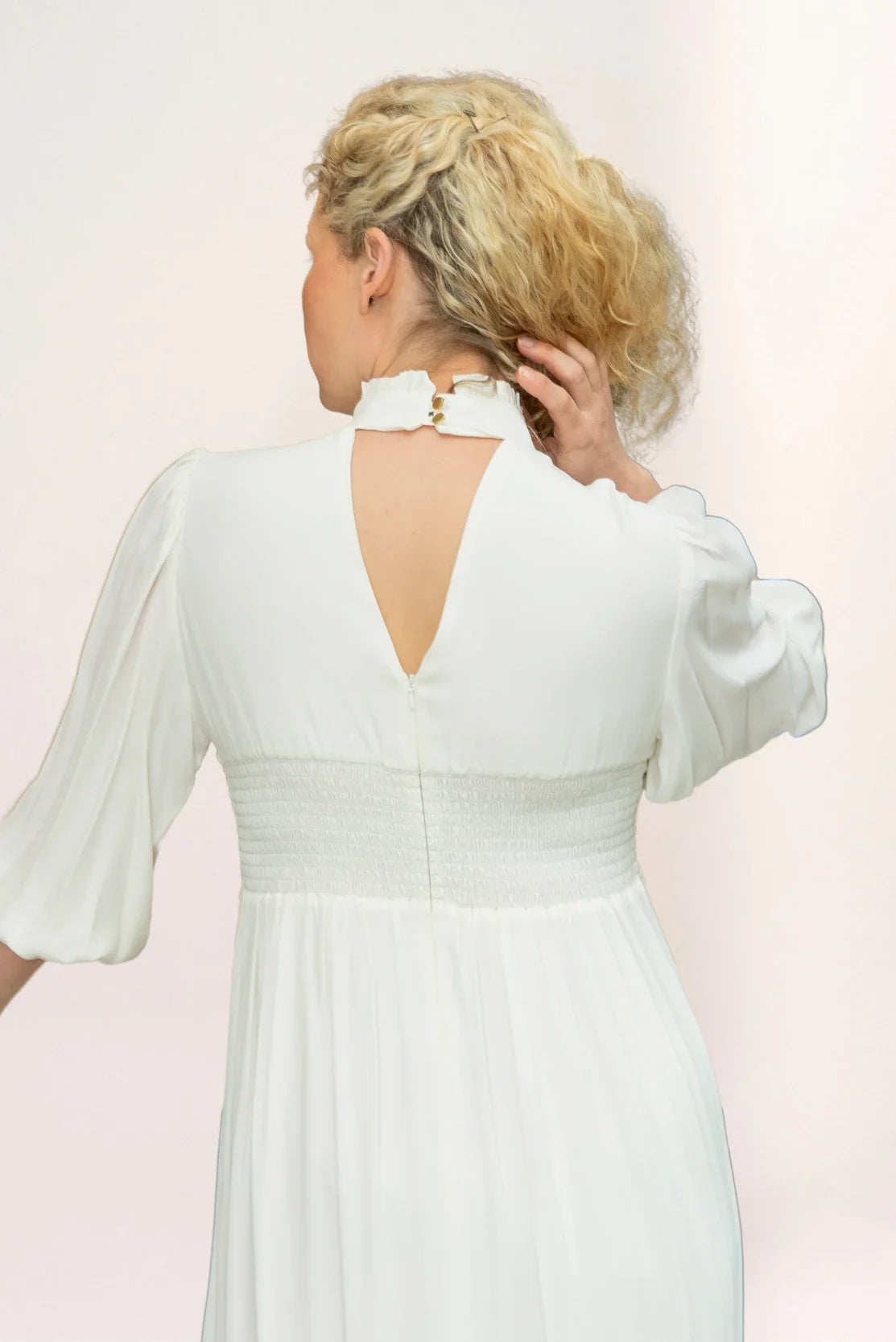 Ivory Silky Maternity & Breastfeeding Dress Something a bit Different Ivory Silky Maternity & Breastfeeding Dress Something a bit Different