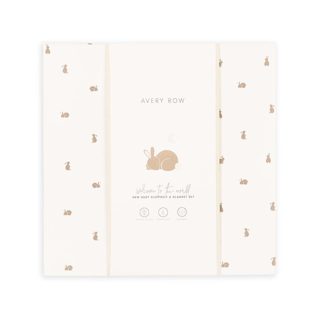 New Baby Sleepsuit and Blanket Gift Set - Bunny Gifting Avery Row   