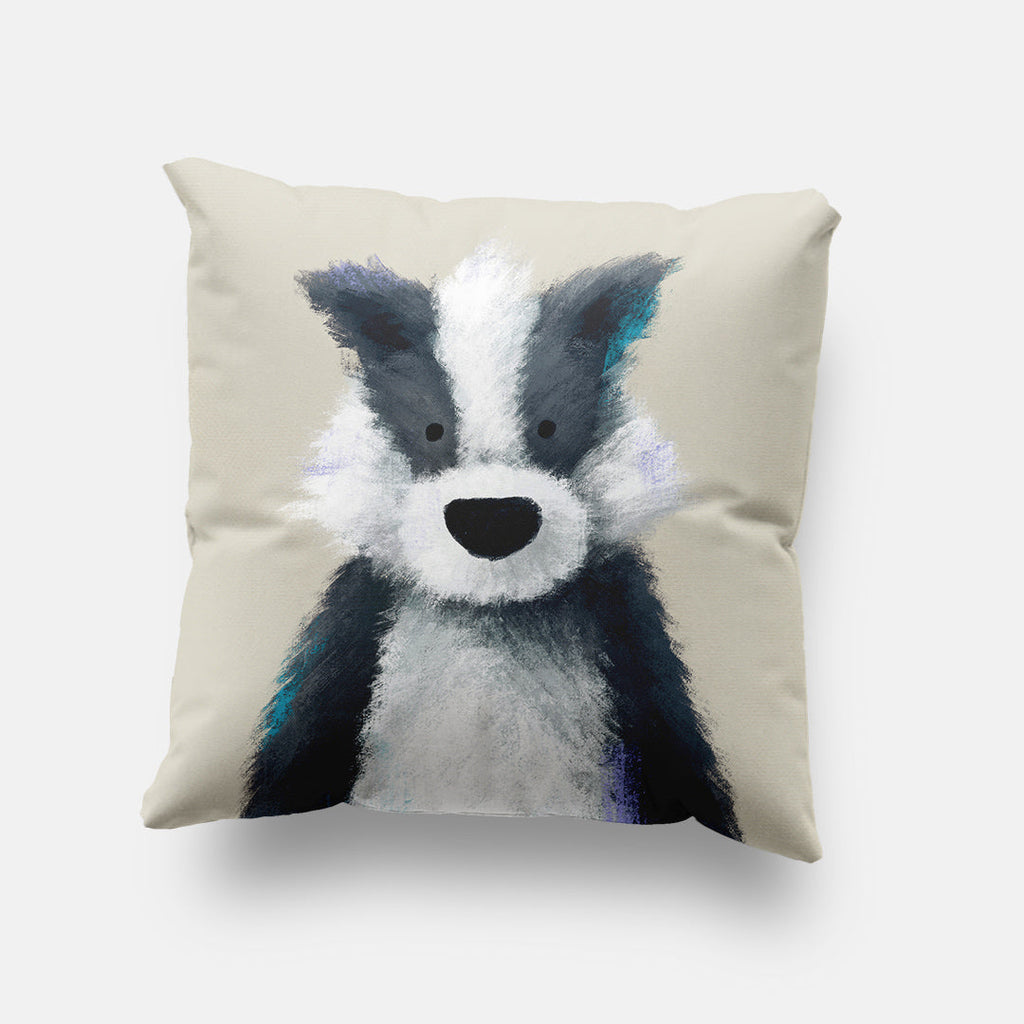 Woodland Badger Nursery Cushion Cover  Tigercub Prints   