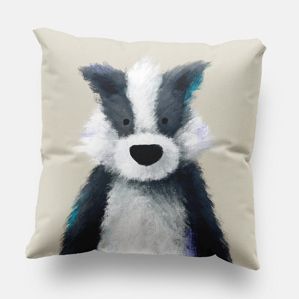 Woodland Badger Nursery Cushion Cover  Tigercub Prints   