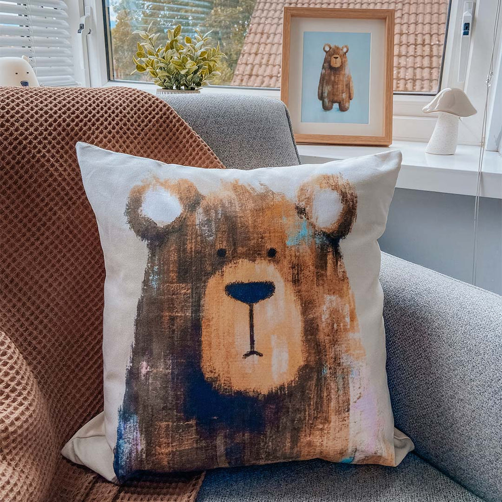 Woodland Bear Nursery Cushion Cover  Tigercub Prints   