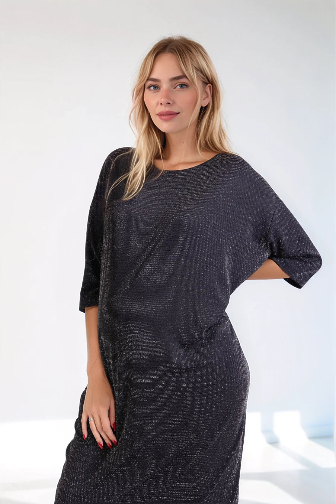 Black & Silver Shimmer Dress – Something a bit Different