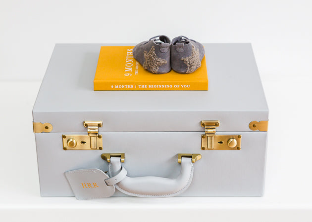 Large Memory Box | Keepsake Case in Grey Case meminio   