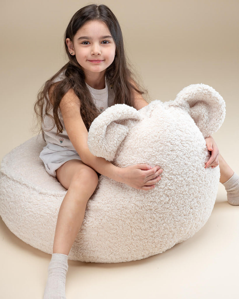 Cream White Bear Beanbag  WigiWama   