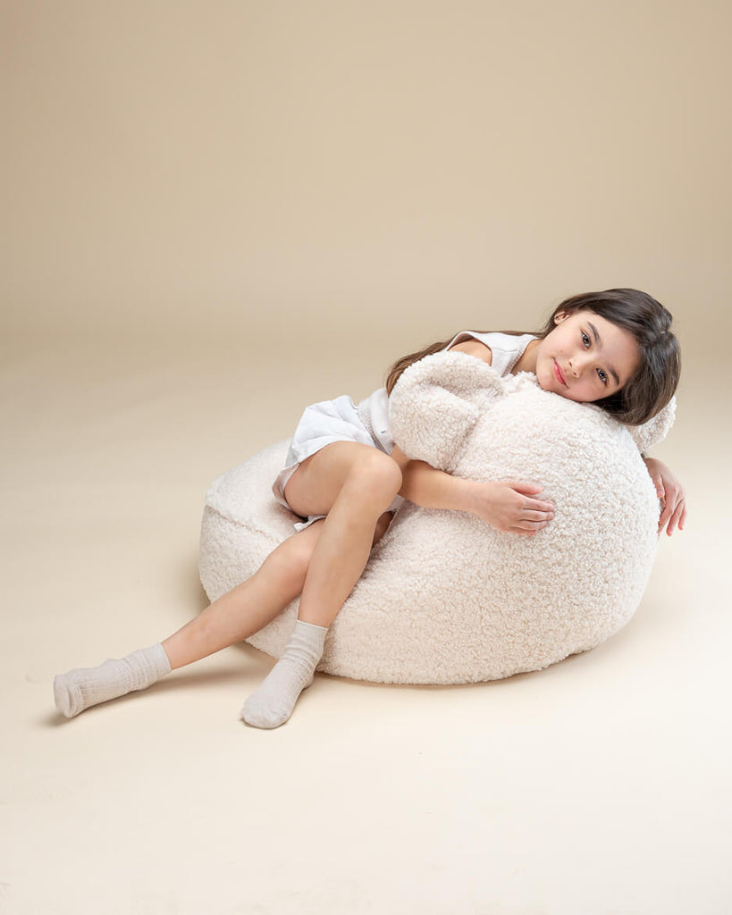 Cream White Bear Beanbag  WigiWama   