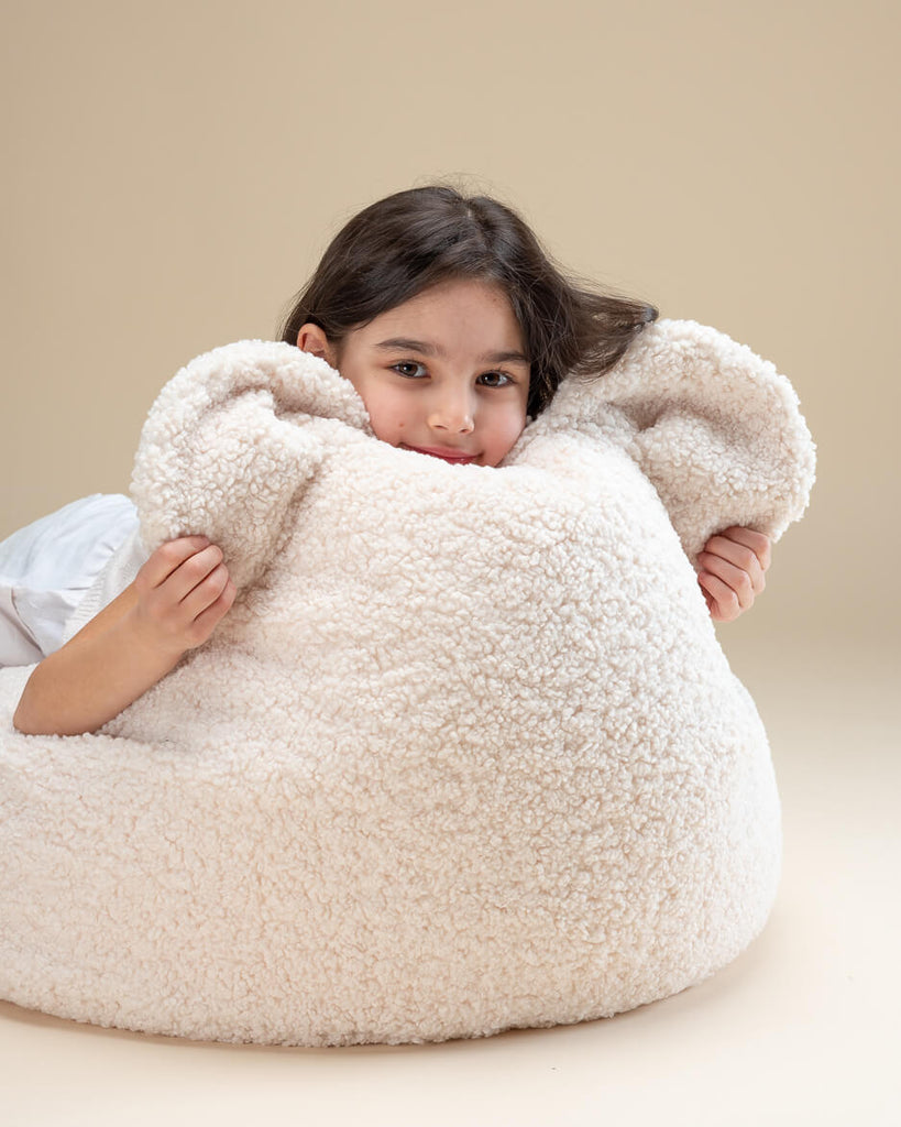 Cream White Bear Beanbag  WigiWama   