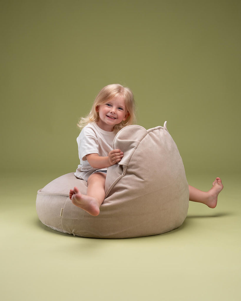 Dusty Beige Bear Beanbag  WigiWama   