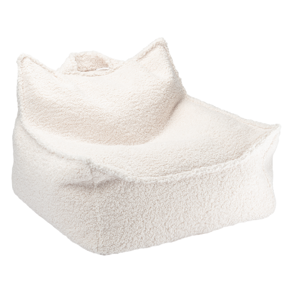 Cream White Beanbag Chair  WigiWama   