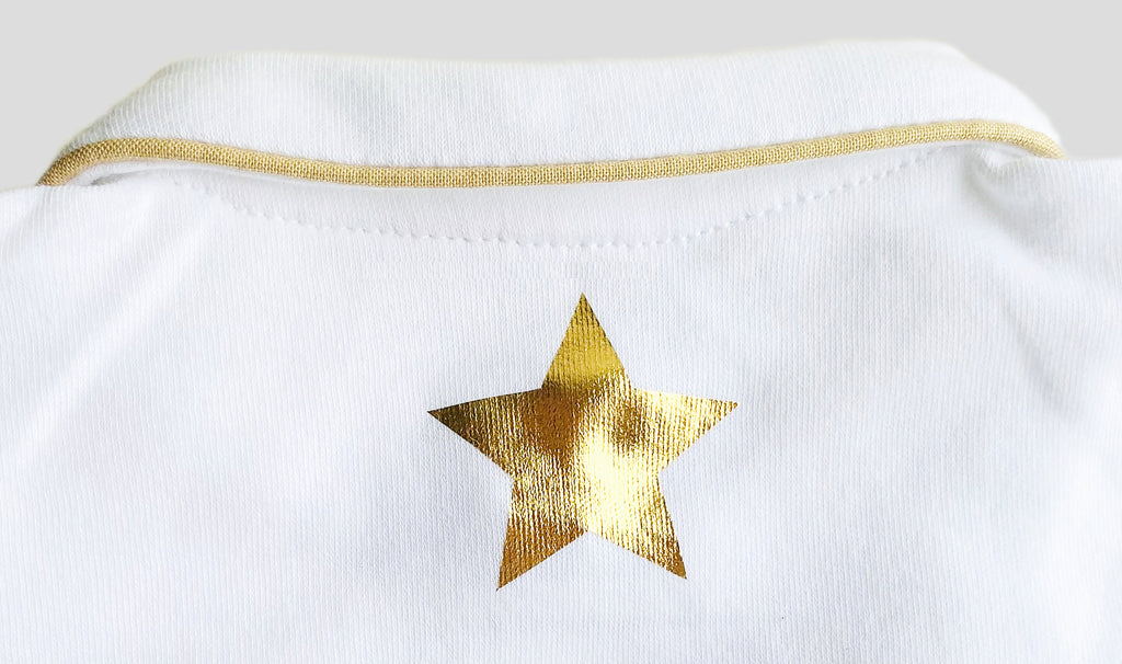 Gold Star Cotton Onesie Babygrow Magnet Mouse   