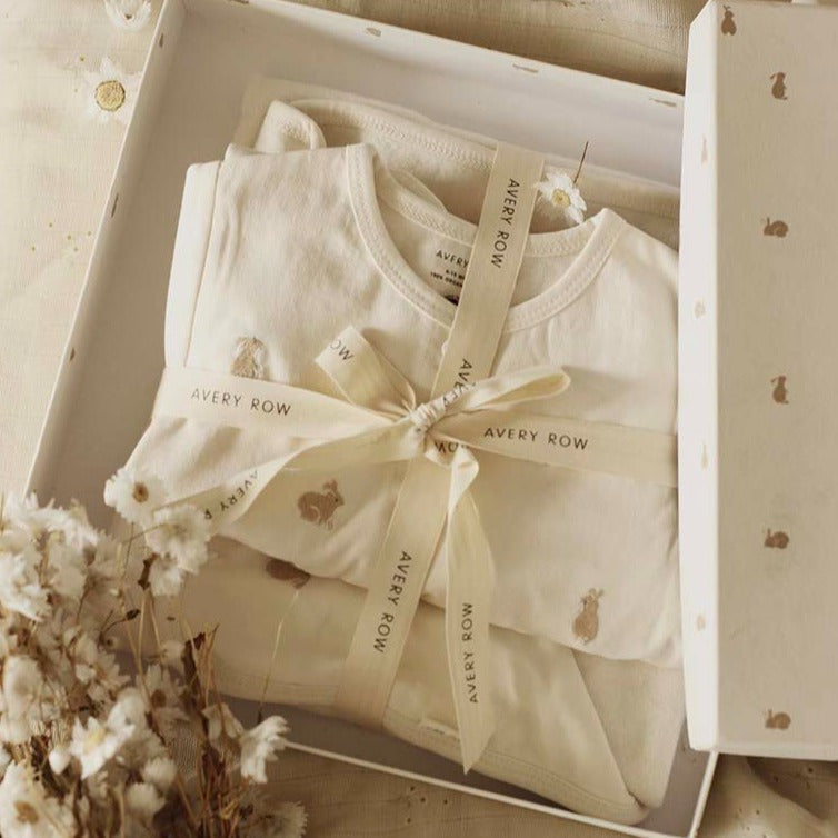 New Baby Sleepsuit and Blanket Gift Set - Bunny Gifting Avery Row   