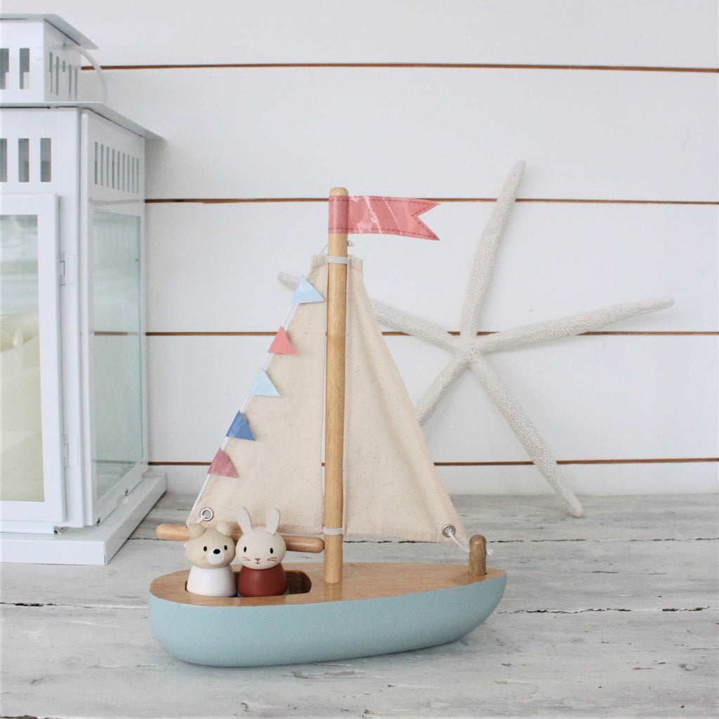 Sailway Boat Dolls houses + Dolls Tender Leaf Toys   