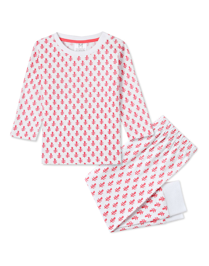 Toddler & Big Kid Cotton Knit PJ Set (Pink City)  Malabar Baby   