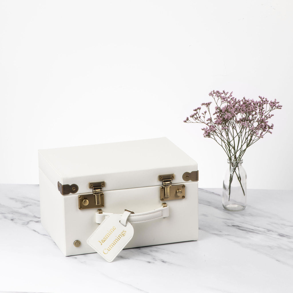 Midi Memory Box | Keepsake Case in Ivory White Jewellery meminio   