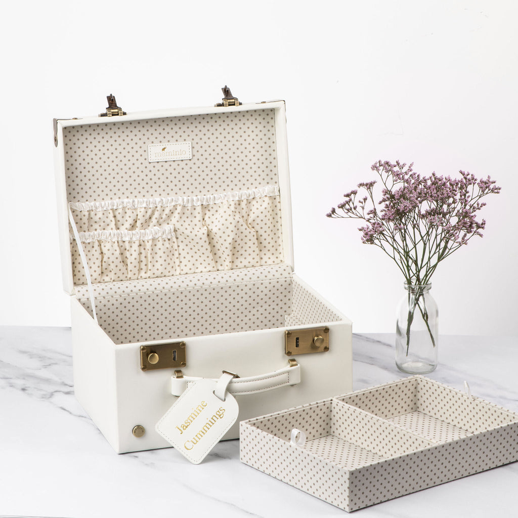 Midi Memory Box | Keepsake Case in Ivory White Jewellery meminio   