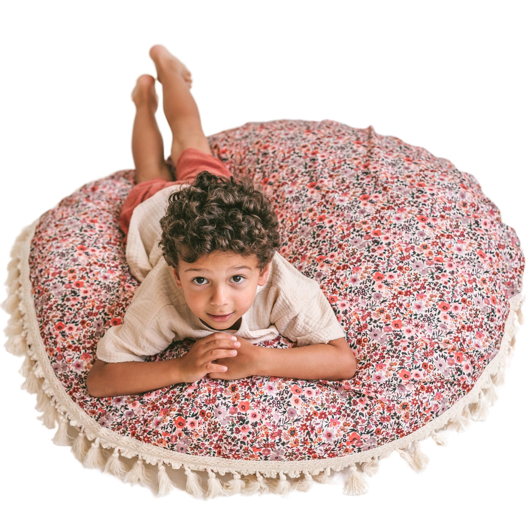 MINICAMP Big Floor Cushion With Flower Pattern  minicamp   