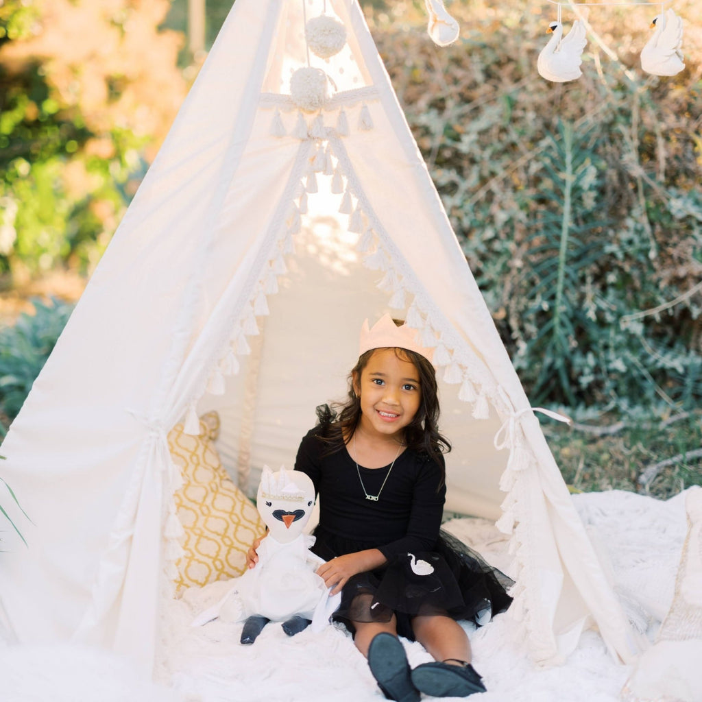 MINICAMP Boho Kids Teepee With Tassels Teepee minicamp   