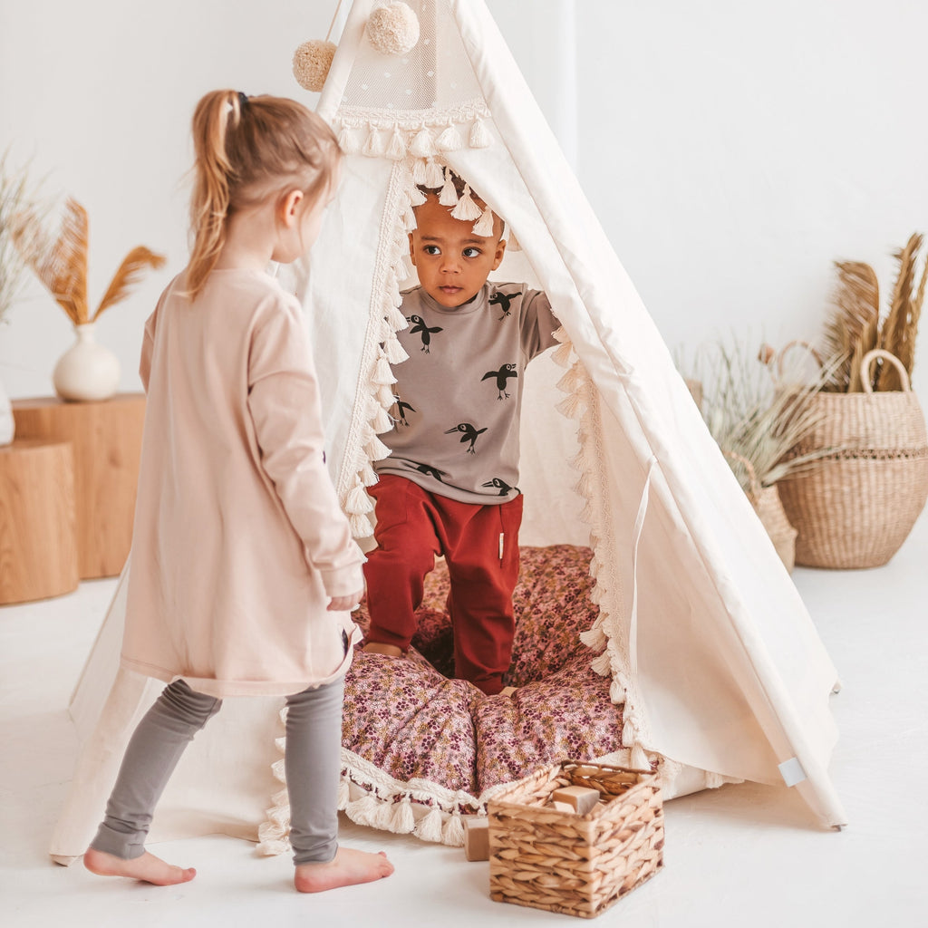 MINICAMP Boho Kids Teepee With Tassels Teepee minicamp   